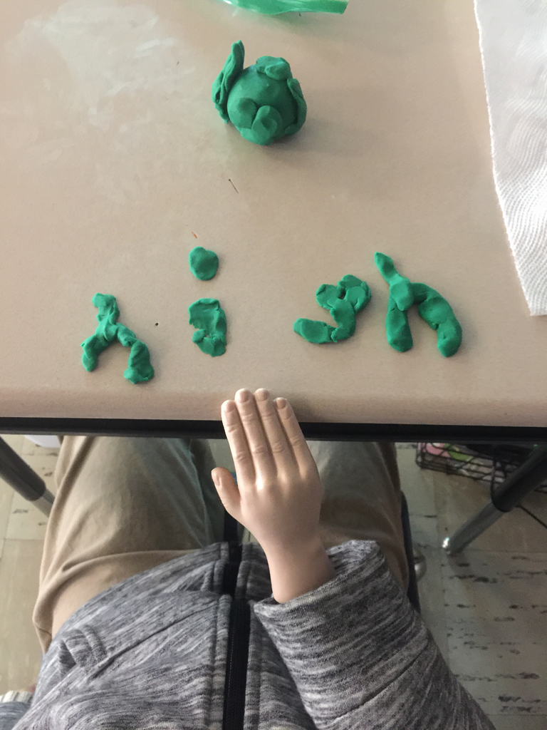 Small hands creating big words with hands on clay spelling! #JAMP #106