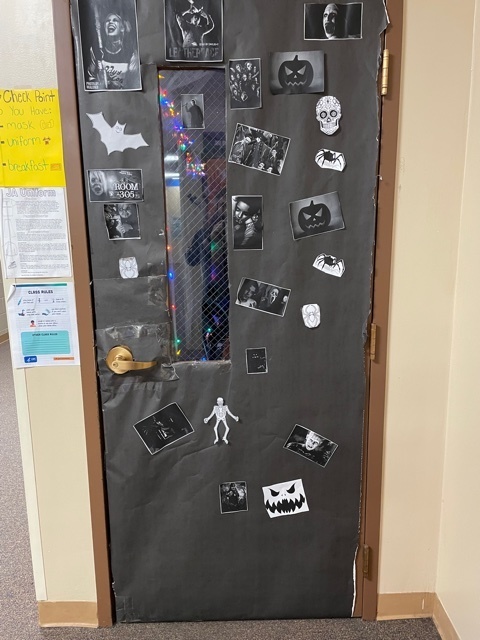 Room 305 Halloween Door